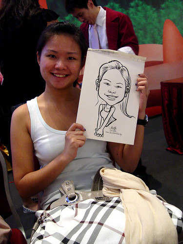 Caricature live sketching for Marina Square X'mas Tenants Gathering 2009 - 5