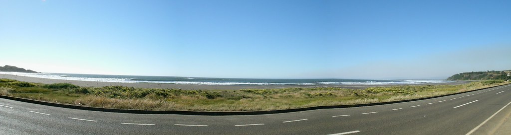 beach and road