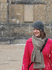 Snowing in Prague