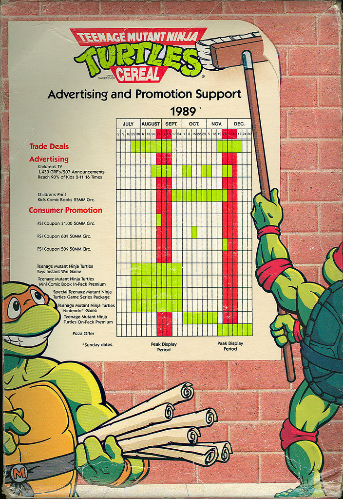Ralston "Teenage Mutant Ninja Turtles" Cereal - Sales Sample ii (( 1989 ))