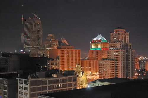 City Museum, in Saint Louis, Missouri, USA - view of downtown from rooftop