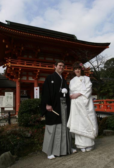 Husband and Wife outside Kamigamo!