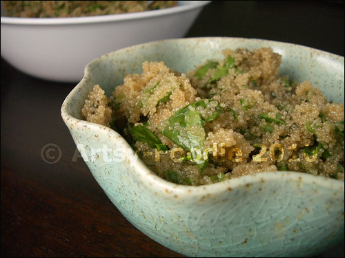 amaranth salad in bowl