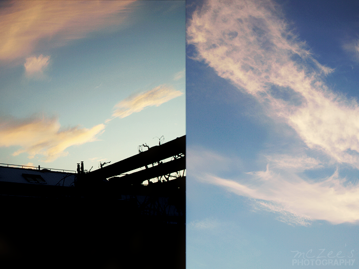 016/365 ~ Clouds come floating into my life, no longer to carry rain or usher storm, but to add color to my sunset sky