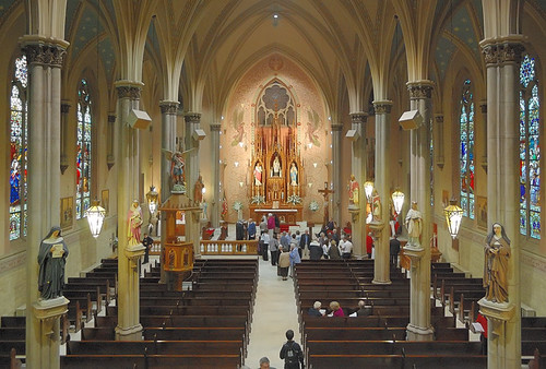 Saint John Nepomuk Roman Catholic Church, in Saint Louis, Missouri, USA - nave