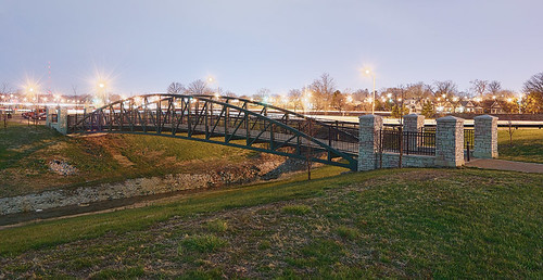River des Peres Greenway, in Saint Louis, Missouri, USA - small pedestrian bridge