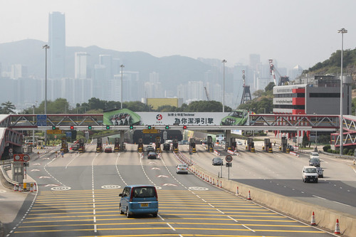 Driving from Kowloon to Hong Kong Island