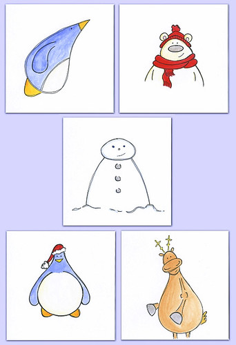 Christmas Designs For Cards. xmas hand drawn cards