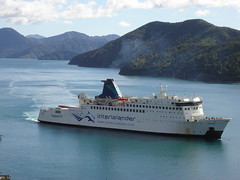 Interislander Ferry arriving at Picton