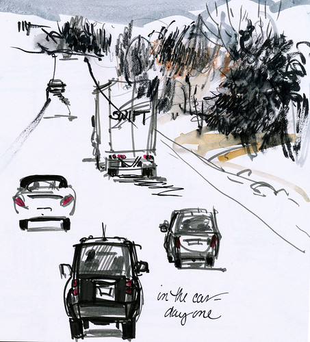 In the car series: more fast sketches