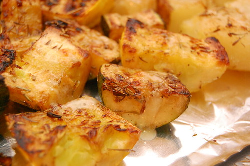 Broiled Zucchini, Yellow Squash and Potatoes, Lightly Herbed & Sprinkled with Cheese2