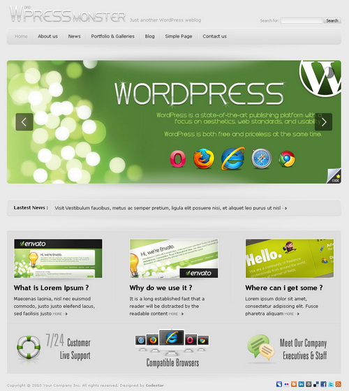WPress Monster – ThemeForest Premium WordPress Theme