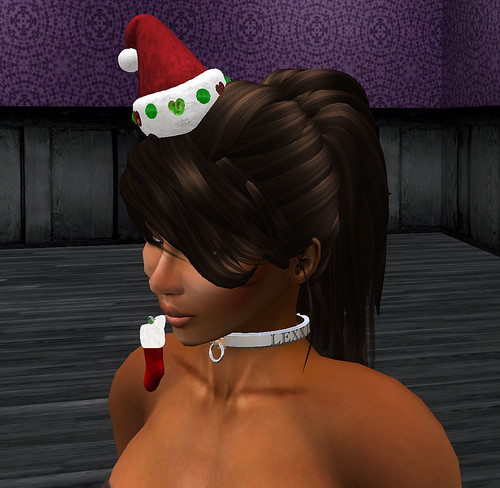 69L caLLie cLine santa hat and mouth stocking