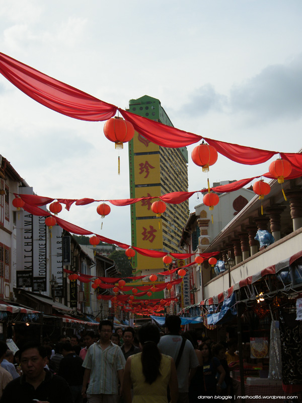 Lanterns decoration for chinese new year along chinatown