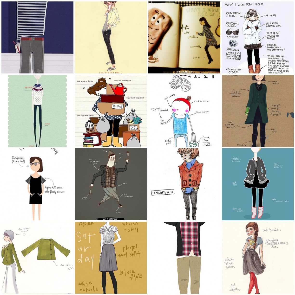 what i wore - illustrations