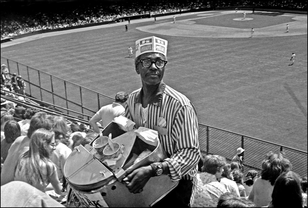 A hot dog vendor at Candlestick Park in 1965.