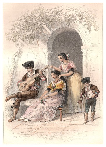 019-La Zambomba-Un domingo por la mañana en Granada-Voyage pittoresque en Espagne et en Portugal 1852- Emile Bégin