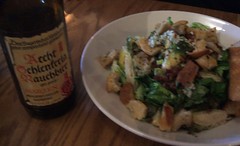 Brussels sprout salad and rauchbier