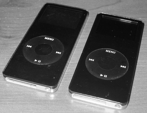 My two iPods, side by side