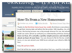 Blog about how to file for the home buyer tax credit