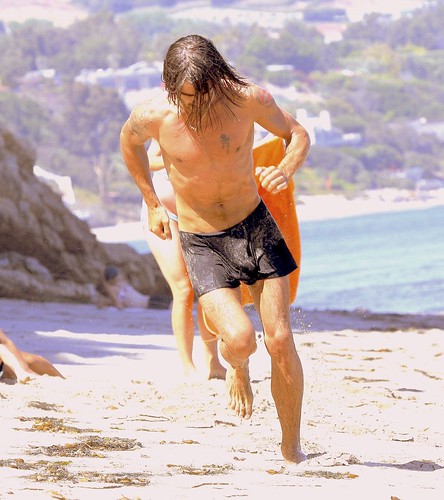 Skinny Colin Farrell Bulging at Beach