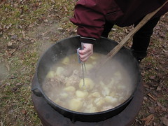 Squeezing the potatoes