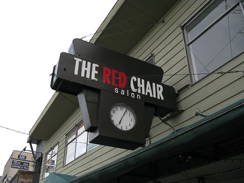 Red Chair Salon clock