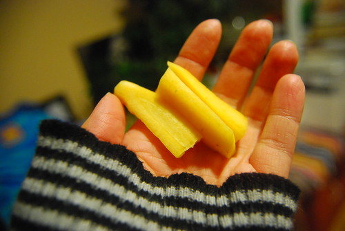 Yellow carrot sticks