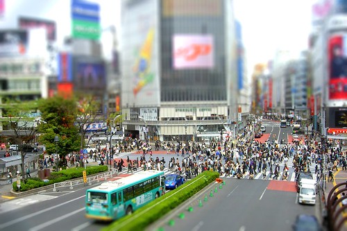 tilt shift Shibuya Tokyo