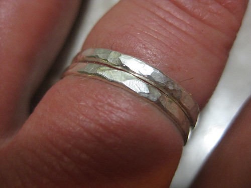 hammered sterling silver rings