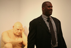 Ron Mueck's 'Big Man' and Shaquille O'Neal