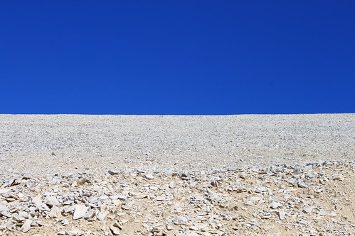 A deceptive shot of Ventoux's moonscape – there's nothing flat about climbing Ventoux . Photo: Niamh Sage