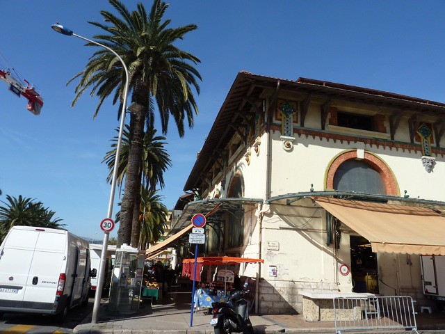 The old covered market in Menton, France