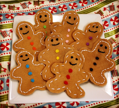 Gingerbread Felt Play Cookies
