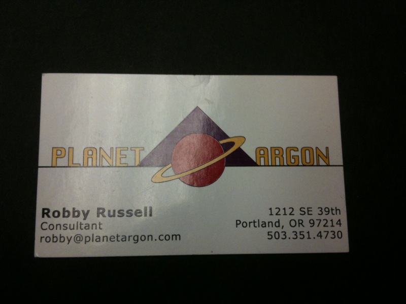Our first business card