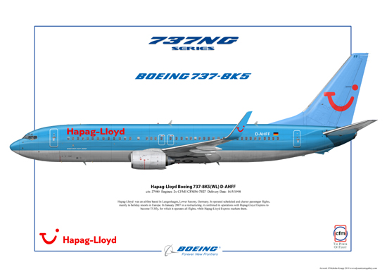 Hapag-Lloyd Boeing 737-8K5 WL  D-AHFF
