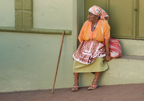 Anciana en Recoletos