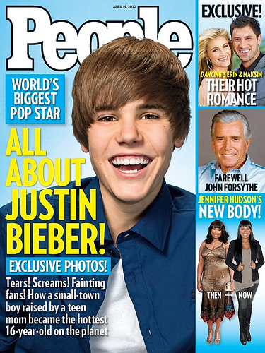 justin bieber laughing picture. Justin Bieber PEOPLE magazine