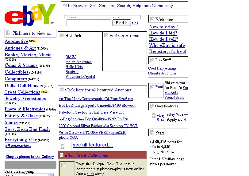 How Top webpages of the world looked when they were first launched?