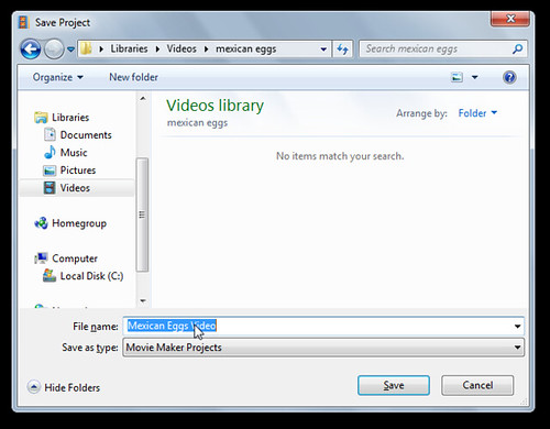 Save Windows Live Moviemaker Project