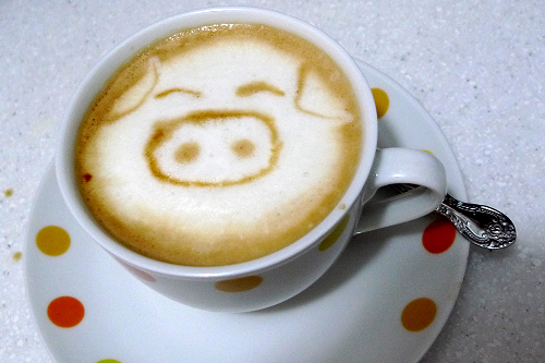Pig Latte Art