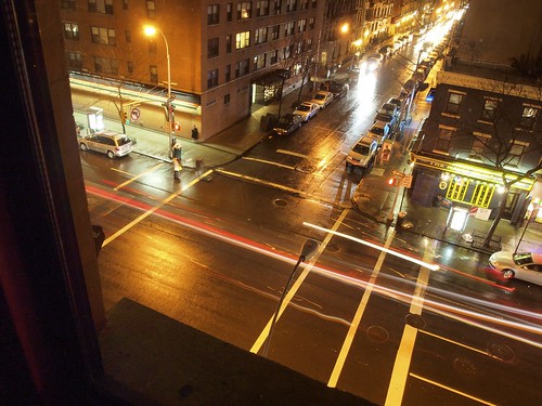 New York street in night
