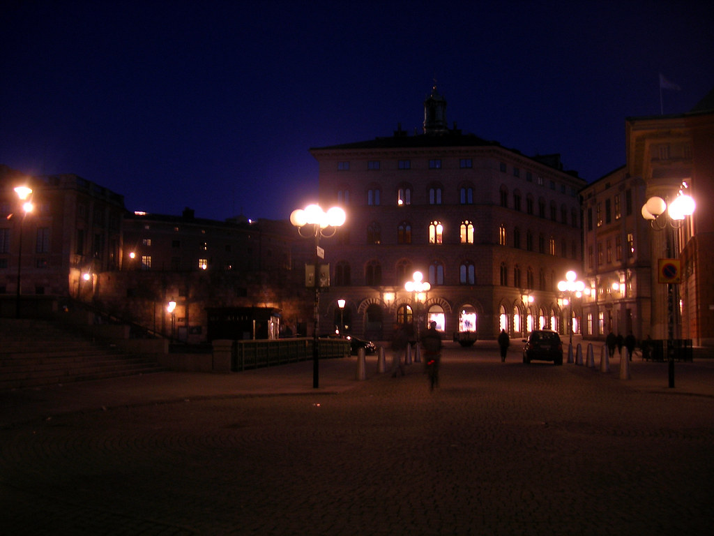 Mynttorget by night, Stockholm - 2