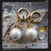 LGPEOR orecchini bianchi dorati - white golden earrings