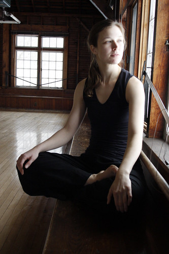 February 16, 2010 - Candice Salyers in the crew house at Smith College where she teaches and practices contemporary dance. 