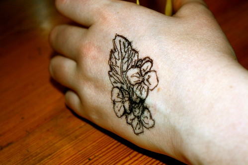 Love Henna Tattoo for Women Hand