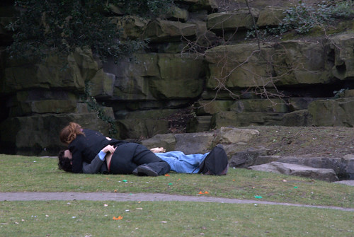 Making out in the park
