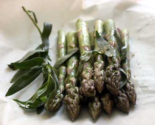 Slow Roasting Asparagus with Tarragon
