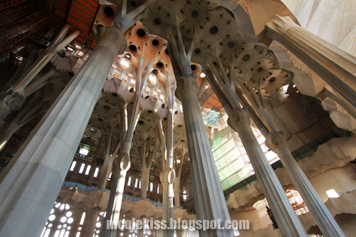 beautiful interior of Sagrada Familia