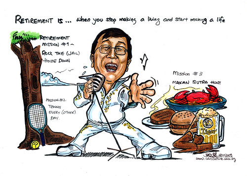 Elvis Presley singer caricature for LinTec Singapore Pte Ltd